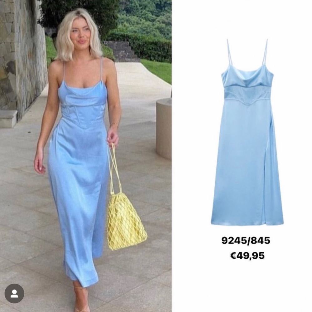 BNWT ZARA SATIN DRESS SZ XS